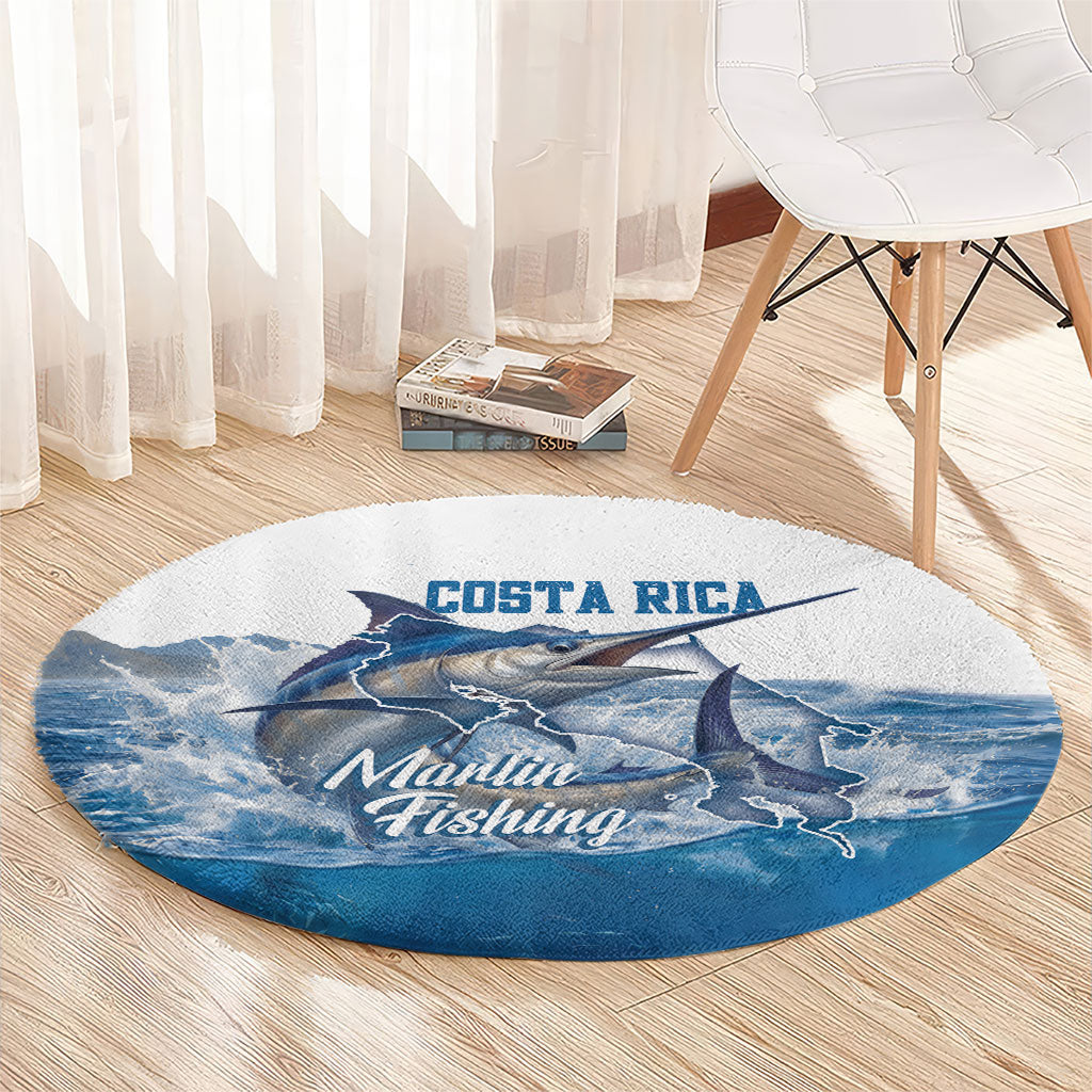 Blue Marlin Fishing Costa Rica Round Carpet Makaira Nigricans Deep Sea Fishing
