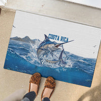 Blue Marlin Fishing Costa Rica Rubber Doormat Makaira Nigricans Deep Sea Fishing