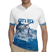 Blue Marlin Fishing Costa Rica Rugby Jersey Makaira Nigricans Deep Sea Fishing