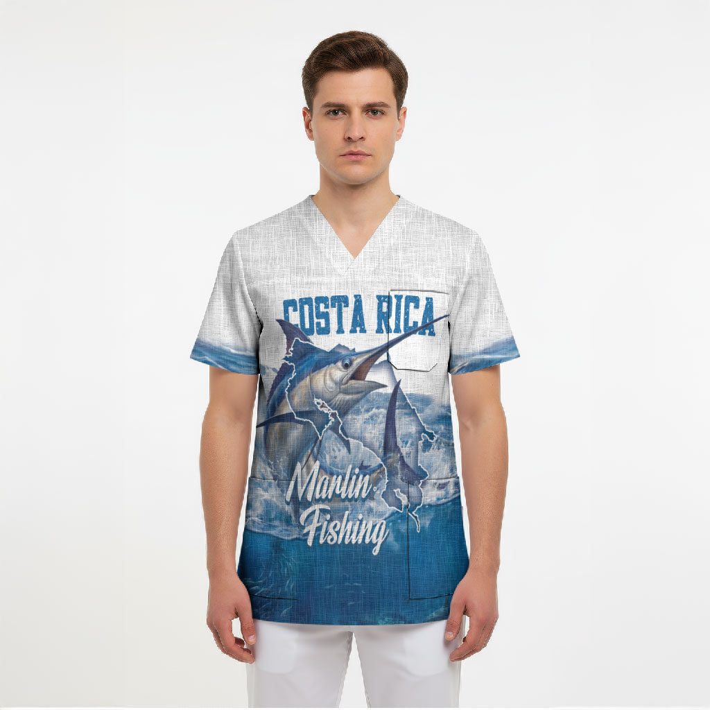 Blue Marlin Fishing Costa Rica Scrub Top Makaira Nigricans Deep Sea Fishing