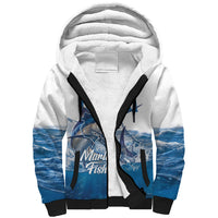 Blue Marlin Fishing Costa Rica Sherpa Hoodie Makaira Nigricans Deep Sea Fishing