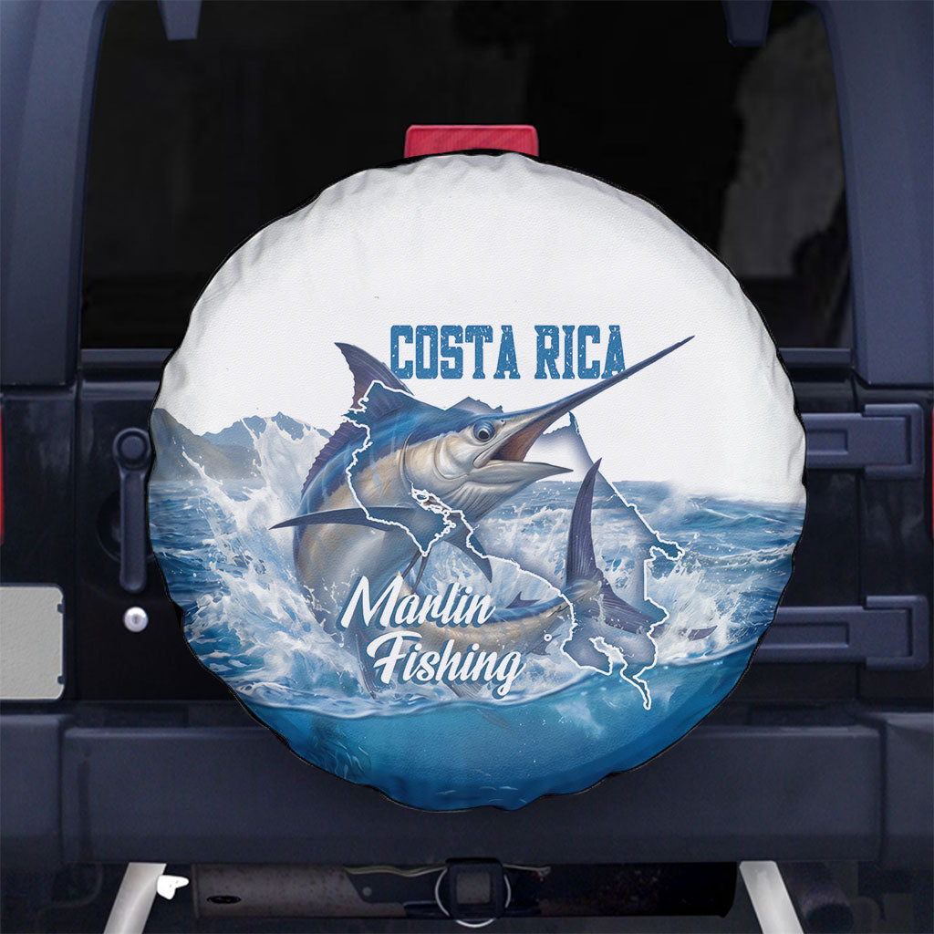 Blue Marlin Fishing Costa Rica Spare Tire Cover Makaira Nigricans Deep Sea Fishing
