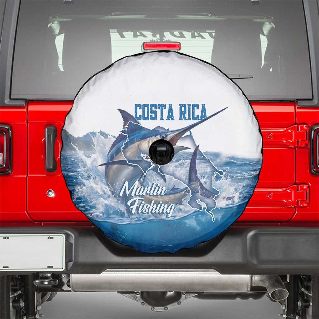 Blue Marlin Fishing Costa Rica Spare Tire Cover Makaira Nigricans Deep Sea Fishing