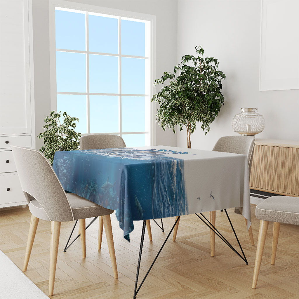 Blue Marlin Fishing Costa Rica Tablecloth Makaira Nigricans Deep Sea Fishing