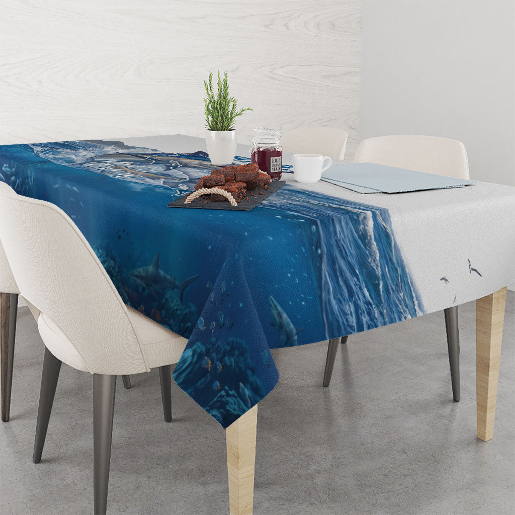 Blue Marlin Fishing Costa Rica Tablecloth Makaira Nigricans Deep Sea Fishing