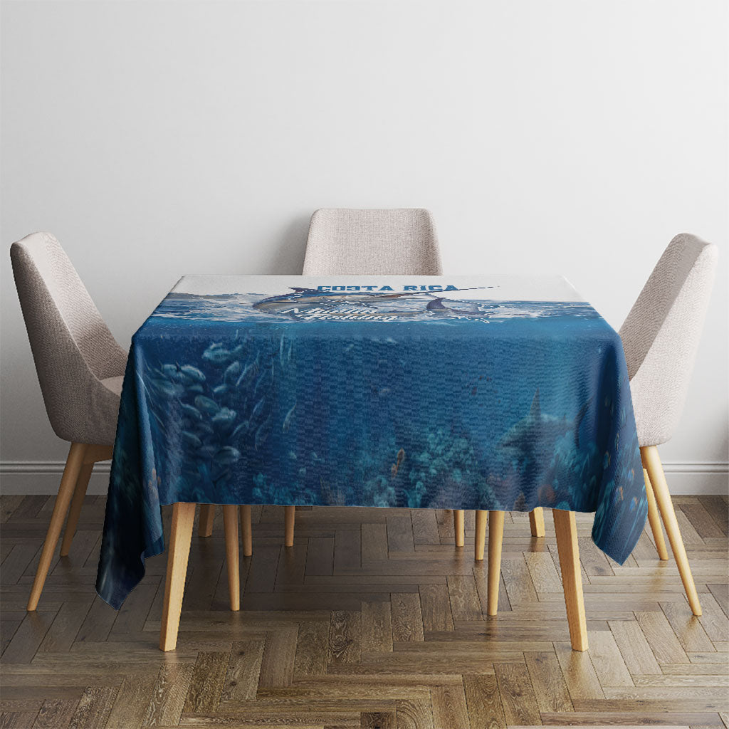 Blue Marlin Fishing Costa Rica Tablecloth Makaira Nigricans Deep Sea Fishing