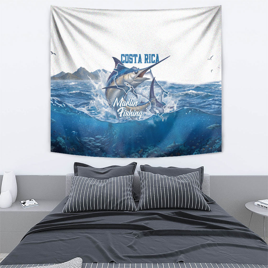 Blue Marlin Fishing Costa Rica Tapestry Makaira Nigricans Deep Sea Fishing