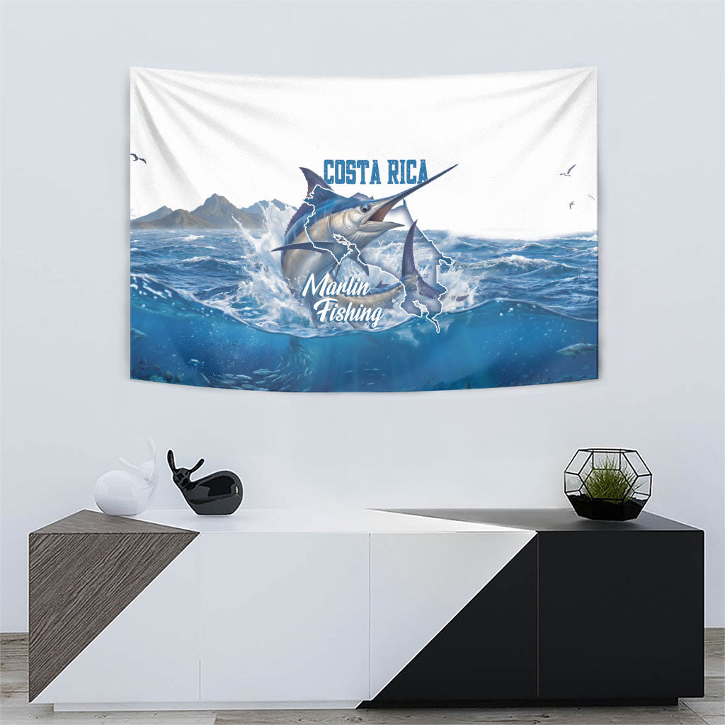 Blue Marlin Fishing Costa Rica Tapestry Makaira Nigricans Deep Sea Fishing