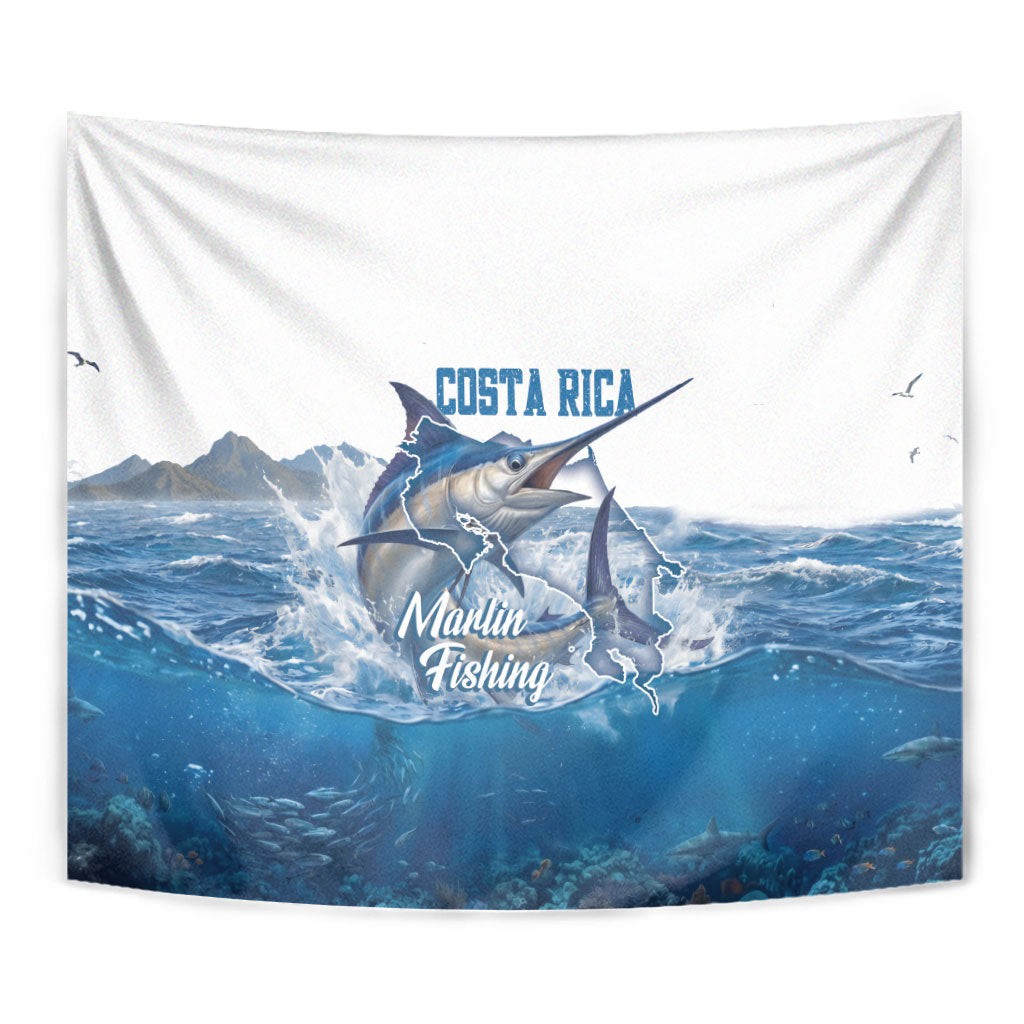 Blue Marlin Fishing Costa Rica Tapestry Makaira Nigricans Deep Sea Fishing