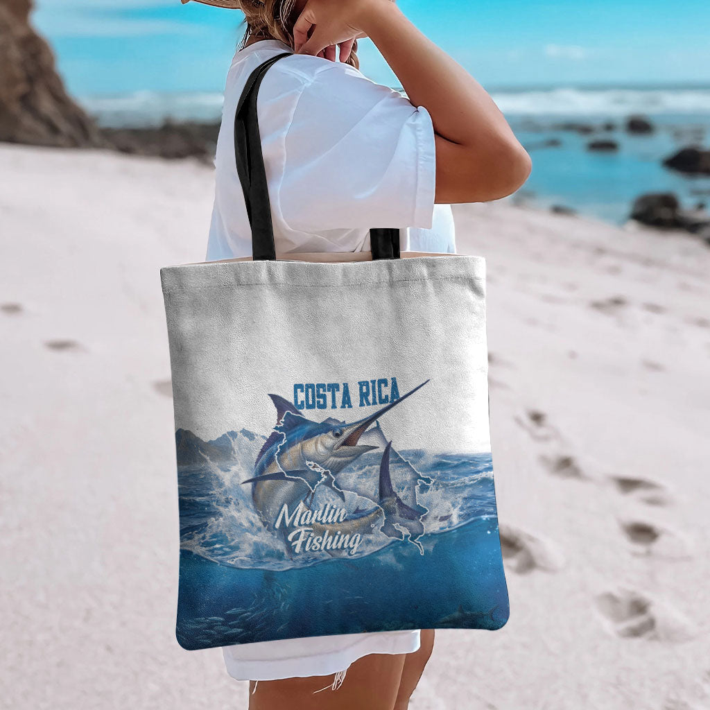 Blue Marlin Fishing Costa Rica Tote Bag Makaira Nigricans Deep Sea Fishing