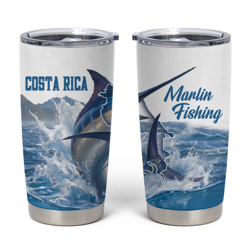 Blue Marlin Fishing Costa Rica Tumbler Cup Makaira Nigricans Deep Sea Fishing