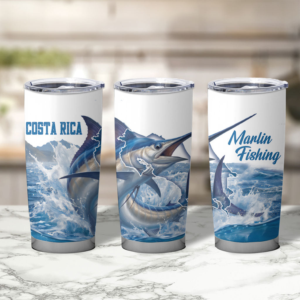 Blue Marlin Fishing Costa Rica Tumbler Cup Makaira Nigricans Deep Sea Fishing