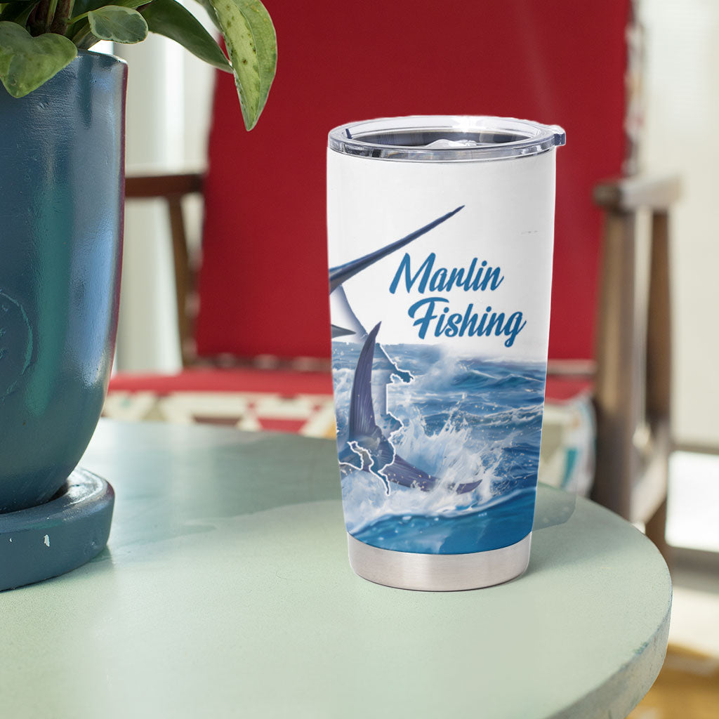 Blue Marlin Fishing Costa Rica Tumbler Cup Makaira Nigricans Deep Sea Fishing