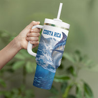 Blue Marlin Fishing Costa Rica Tumbler With Handle Makaira Nigricans Deep Sea Fishing