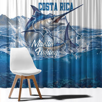Blue Marlin Fishing Costa Rica Window Curtain Makaira Nigricans Deep Sea Fishing