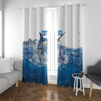 Blue Marlin Fishing Costa Rica Window Curtain Makaira Nigricans Deep Sea Fishing