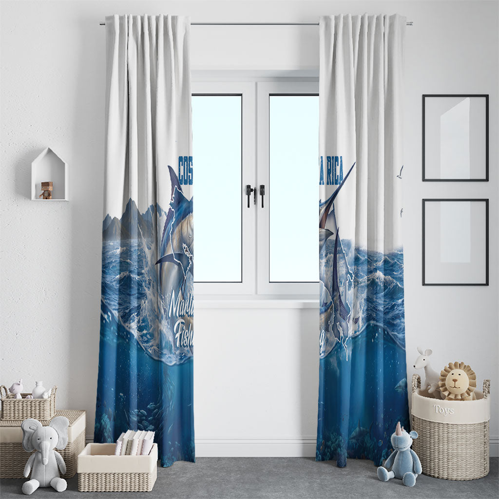 Blue Marlin Fishing Costa Rica Window Curtain Makaira Nigricans Deep Sea Fishing