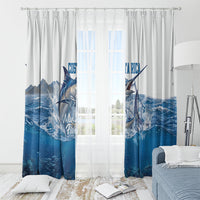 Blue Marlin Fishing Costa Rica Window Curtain Makaira Nigricans Deep Sea Fishing