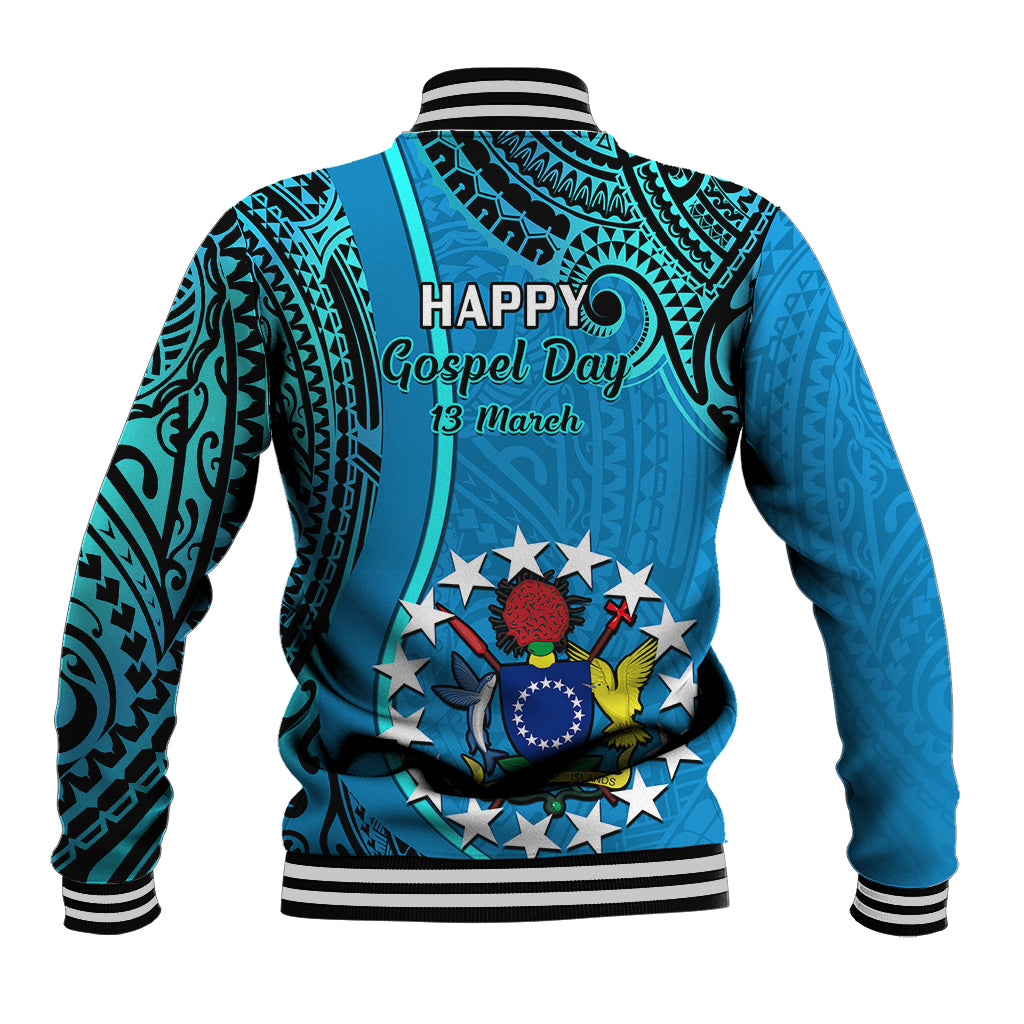 13 March Penrhyn Island Gospel Day Baseball Jacket Cook Islands Tribal Pattern - Wonder Print Shop