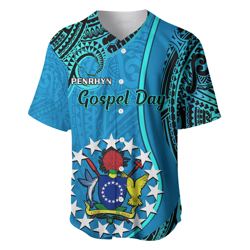 13 March Penrhyn Island Gospel Day Baseball Jersey Cook Islands Tribal Pattern - Wonder Print Shop