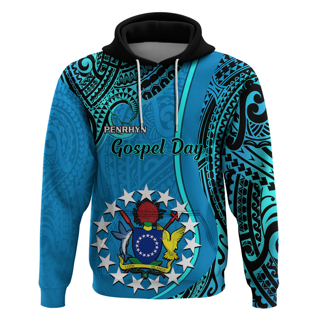13 March Penrhyn Island Gospel Day Hoodie Cook Islands Tribal Pattern - Wonder Print Shop