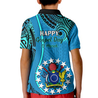 13 March Penrhyn Island Gospel Day Kid Polo Shirt Cook Islands Tribal Pattern - Wonder Print Shop