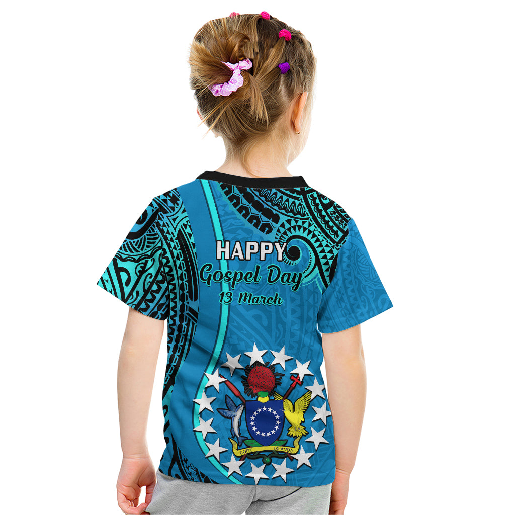 13 March Penrhyn Island Gospel Day Kid T Shirt Cook Islands Tribal Pattern - Wonder Print Shop