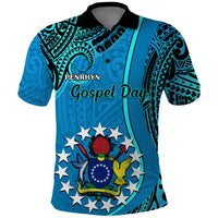 13 March Penrhyn Island Gospel Day Polo Shirt Cook Islands Tribal Pattern - Wonder Print Shop