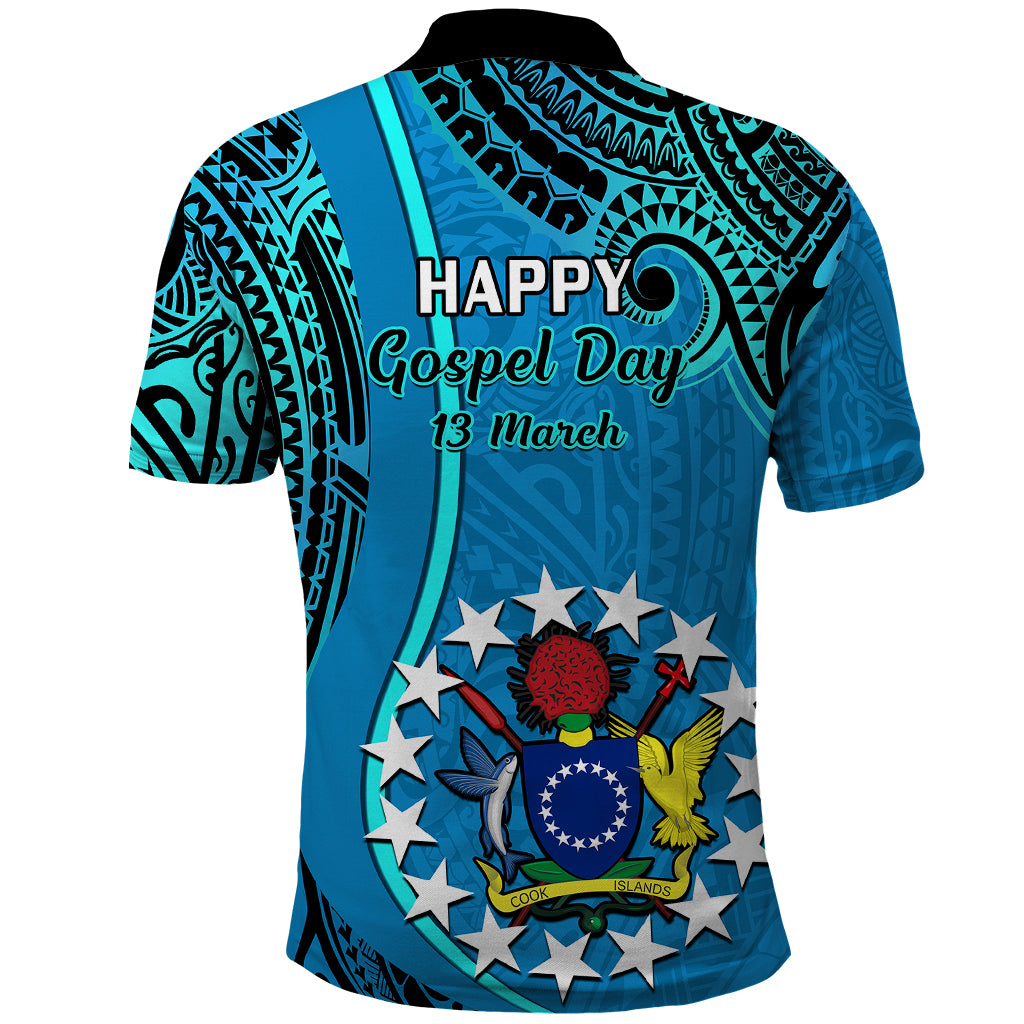 13 March Penrhyn Island Gospel Day Polo Shirt Cook Islands Tribal Pattern - Wonder Print Shop