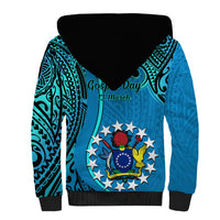 13 March Penrhyn Island Gospel Day Sherpa Hoodie Cook Islands Tribal Pattern - Wonder Print Shop