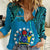 13 March Penrhyn Island Gospel Day Women Casual Shirt Cook Islands Tribal Pattern - Wonder Print Shop