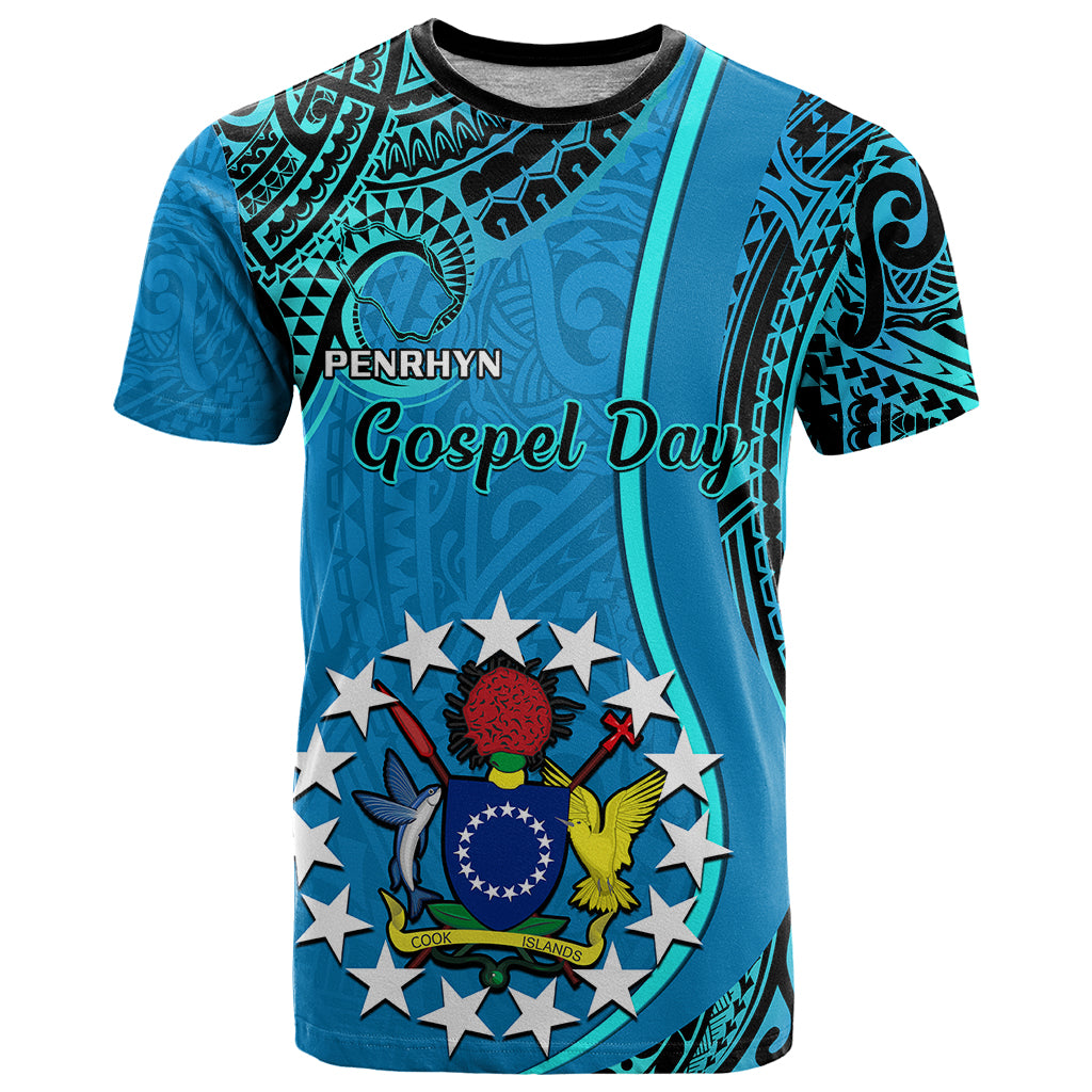 Personalised 13 March Penrhyn Island Gospel Day T Shirt Cook Islands Tribal Pattern - Wonder Print Shop