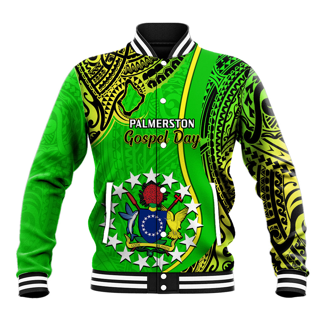 25 May Palmerston Island Gospel Day Baseball Jacket Cook Islands Tribal Pattern - Wonder Print Shop