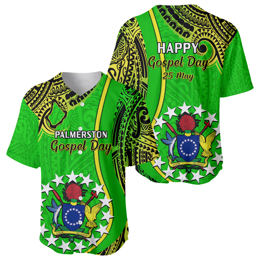 25 May Palmerston Island Gospel Day Baseball Jersey Cook Islands Tribal Pattern - Wonder Print Shop