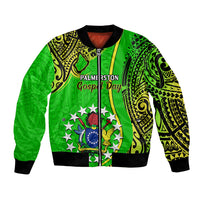 25 May Palmerston Island Gospel Day Bomber Jacket Cook Islands Tribal Pattern - Wonder Print Shop