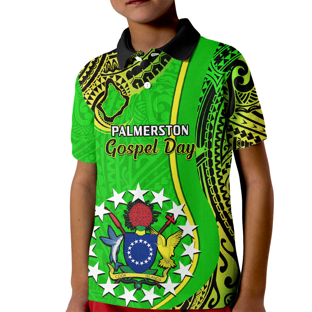 25 May Palmerston Island Gospel Day Kid Polo Shirt Cook Islands Tribal Pattern - Wonder Print Shop