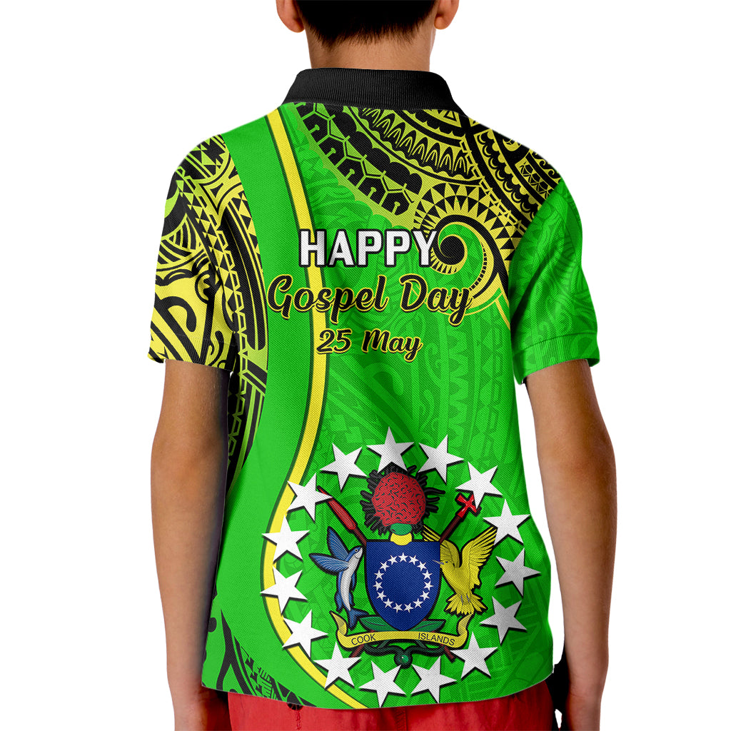 25 May Palmerston Island Gospel Day Kid Polo Shirt Cook Islands Tribal Pattern - Wonder Print Shop