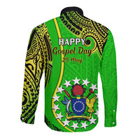 25 May Palmerston Island Gospel Day Long Sleeve Button Shirt Cook Islands Tribal Pattern - Wonder Print Shop