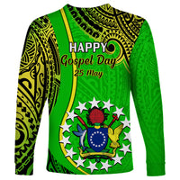 25 May Palmerston Island Gospel Day Long Sleeve Shirt Cook Islands Tribal Pattern - Wonder Print Shop