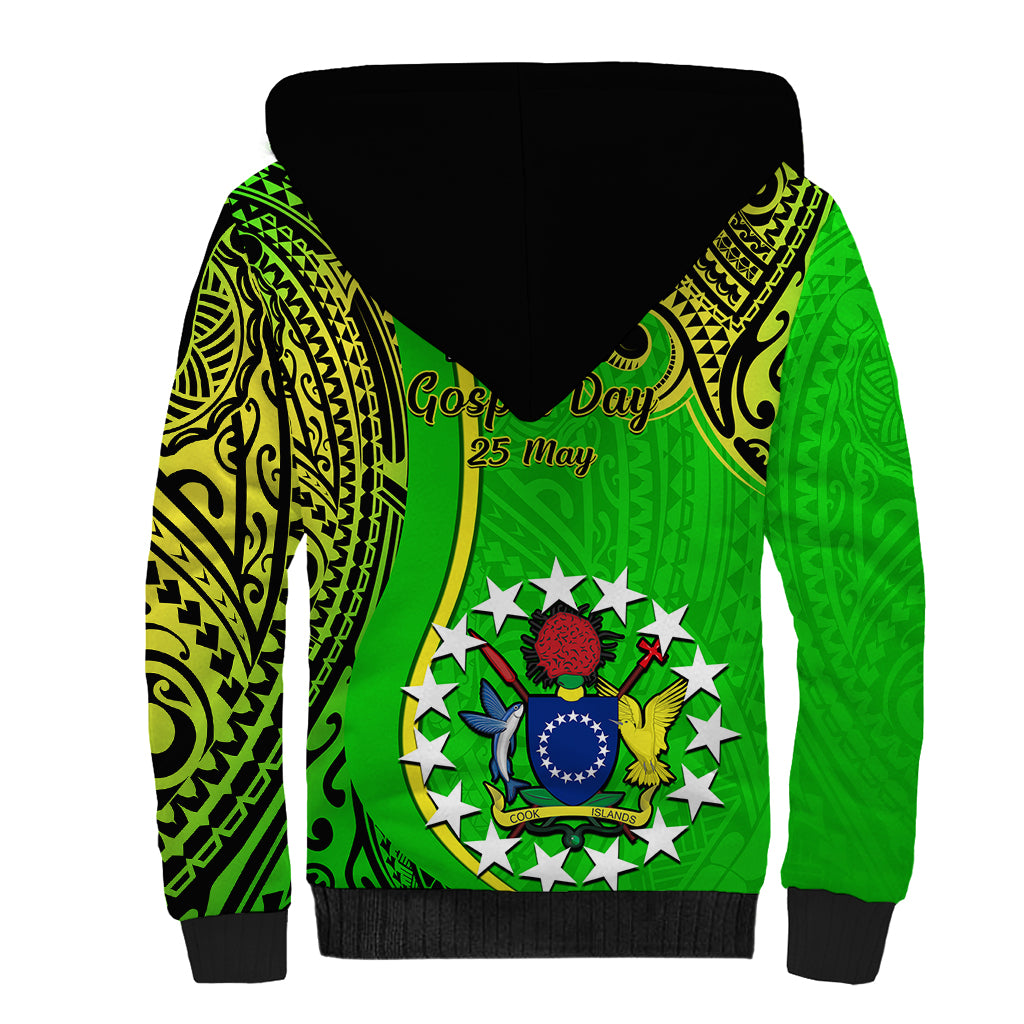 25 May Palmerston Island Gospel Day Sherpa Hoodie Cook Islands Tribal Pattern - Wonder Print Shop