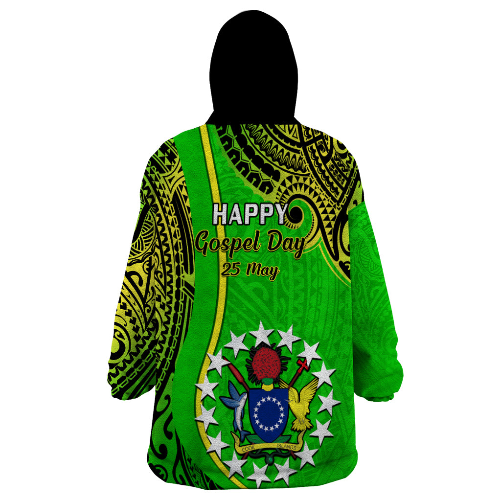25 May Palmerston Island Gospel Day Wearable Blanket Hoodie Cook Islands Tribal Pattern - Wonder Print Shop