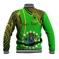 Personalised 25 May Palmerston Island Gospel Day Baseball Jacket Cook Islands Tribal Pattern - Wonder Print Shop