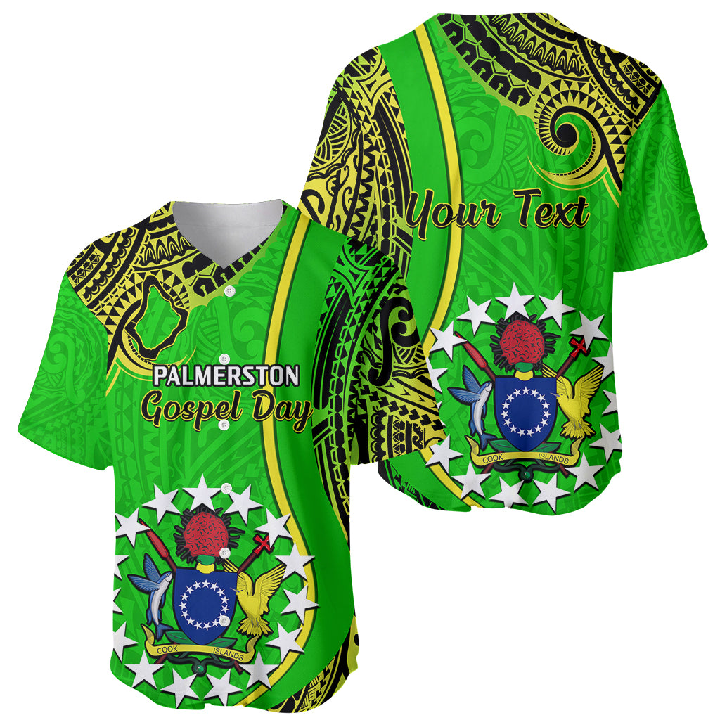 Personalised 25 May Palmerston Island Gospel Day Baseball Jersey Cook Islands Tribal Pattern - Wonder Print Shop