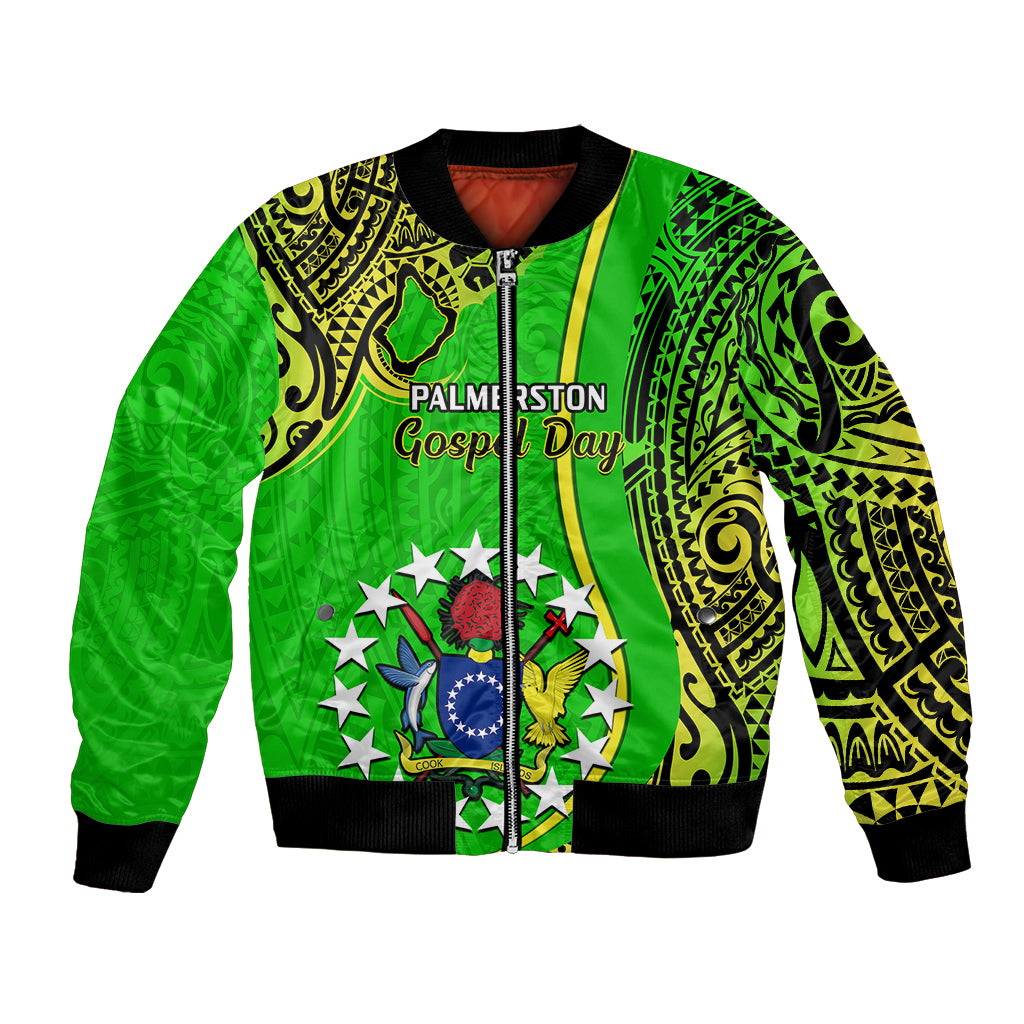 Personalised 25 May Palmerston Island Gospel Day Bomber Jacket Cook Islands Tribal Pattern - Wonder Print Shop