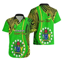 Personalised 25 May Palmerston Island Gospel Day Hawaiian Shirt Cook Islands Tribal Pattern - Wonder Print Shop