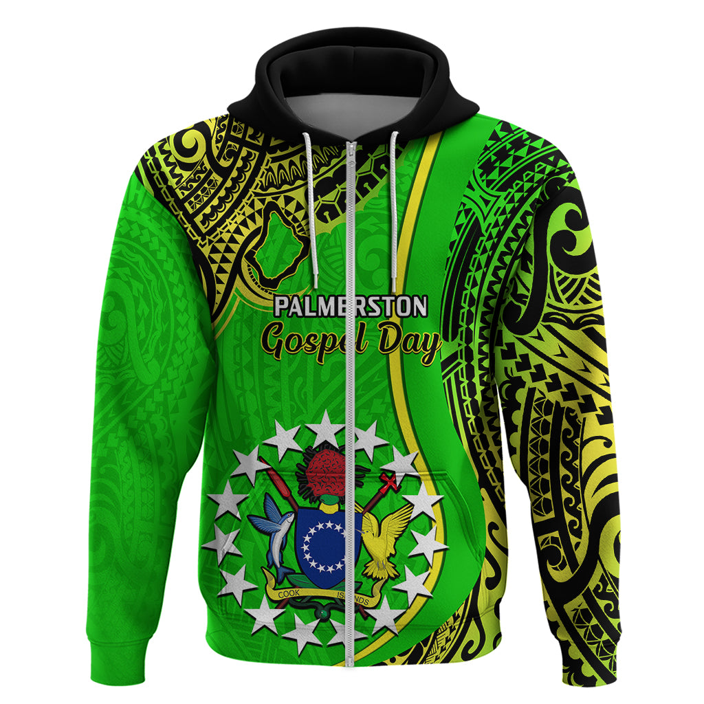 Personalised 25 May Palmerston Island Gospel Day Hoodie Cook Islands Tribal Pattern - Wonder Print Shop