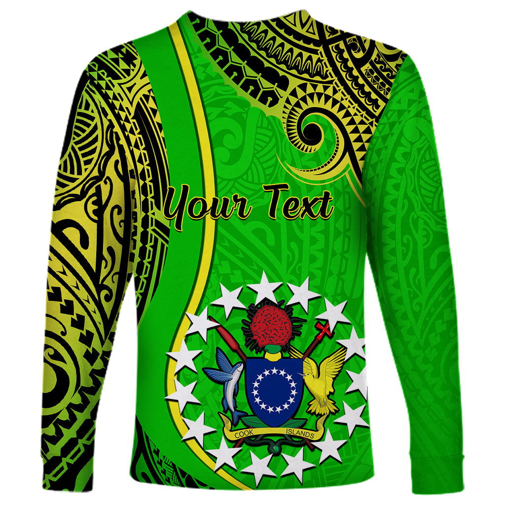 Personalised 25 May Palmerston Island Gospel Day Long Sleeve Shirt Cook Islands Tribal Pattern - Wonder Print Shop