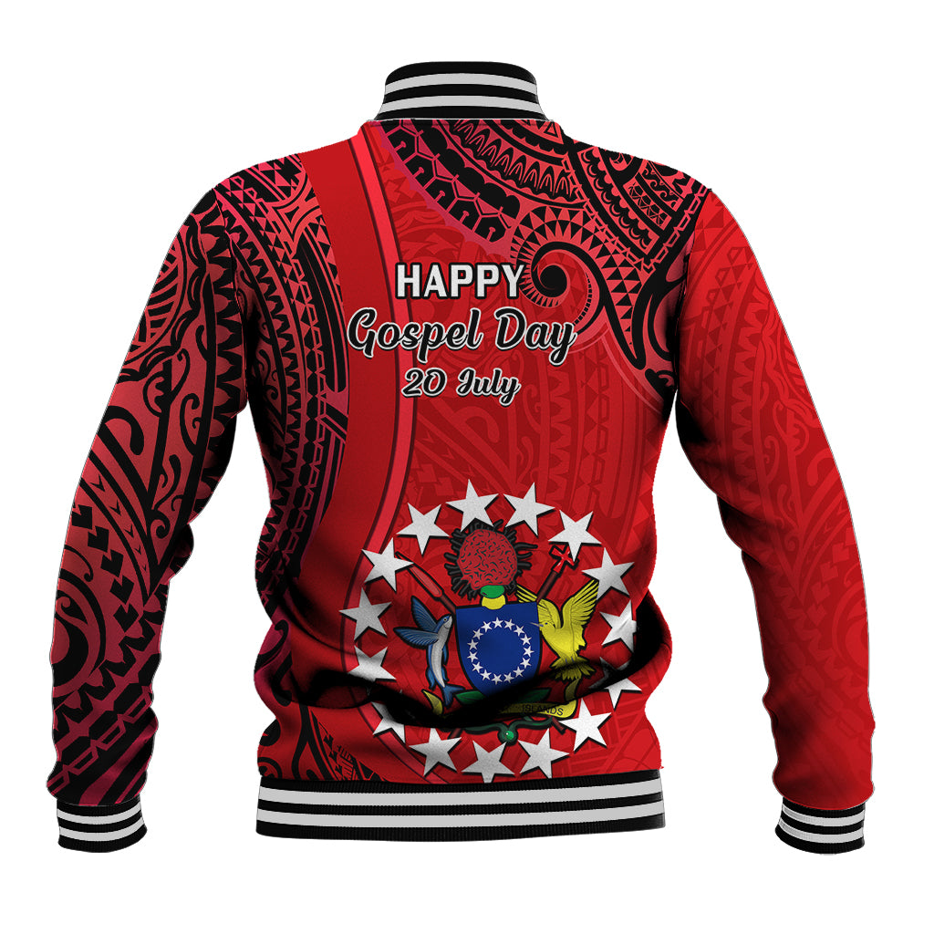 20 July Atiu Island Gospel Day Baseball Jacket Cook Islands Tribal Pattern - Wonder Print Shop