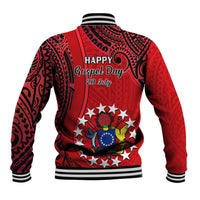 20 July Atiu Island Gospel Day Baseball Jacket Cook Islands Tribal Pattern - Wonder Print Shop