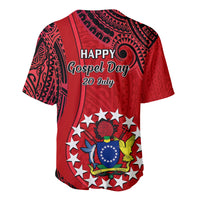 20 July Atiu Island Gospel Day Baseball Jersey Cook Islands Tribal Pattern - Wonder Print Shop